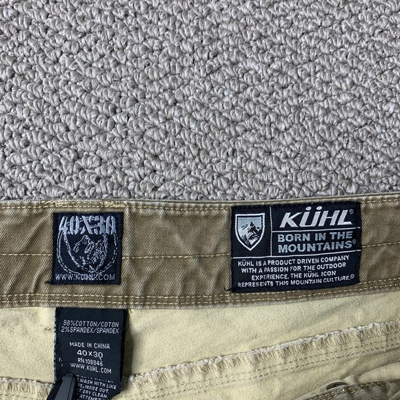 Kuhl Mens Jeans‎ Size 40X30 Brown Denim Straight Leg Pockets Outdoor Moto - Picture 11 of 13